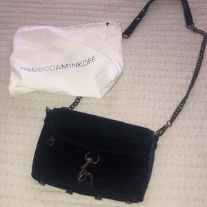 Dark blue suede Rebecca minkoff crossbody